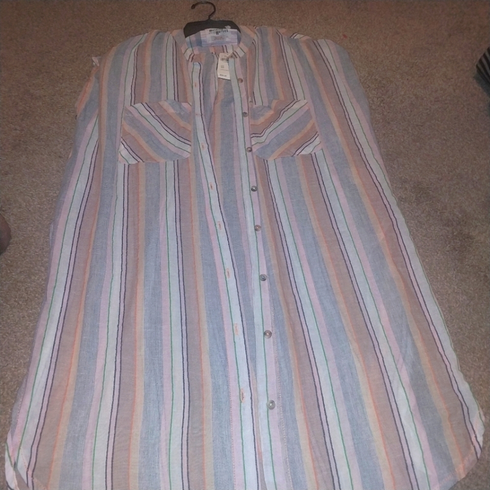 Anthropologie/ Holding Horses striped coverup or tunic size small EUC